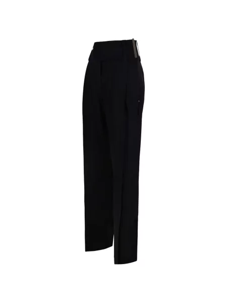 Pantaloni Sportmax cu picior lat negru