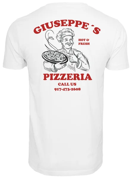 Mister Tee Tricou Giuseppe's Pizzeria roșu / negru alb