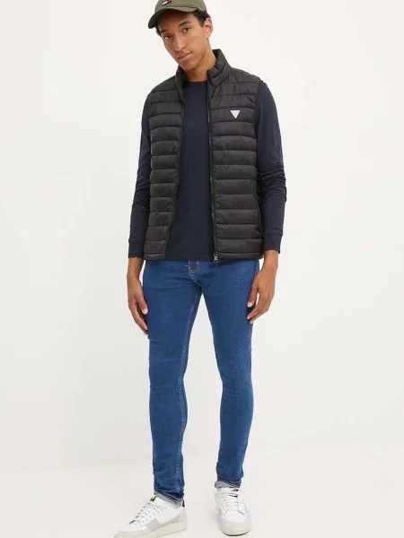Лонгслів Guess Jeans з принтом синій