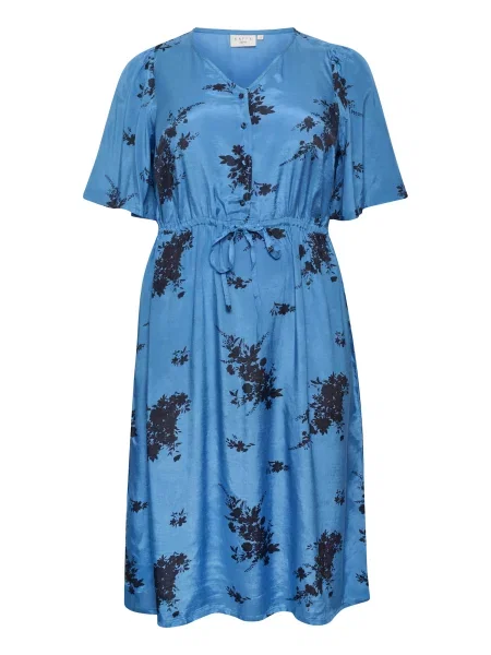 KAFFE CURVE Rochie Ganja azur negru