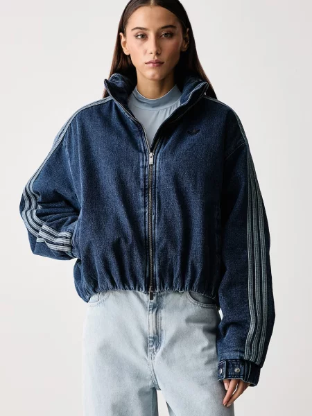 Adidas Originals преходно яке дамско от деним Firebird синьо