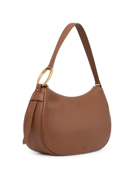 Geantă shopper Twinset din piele maro
