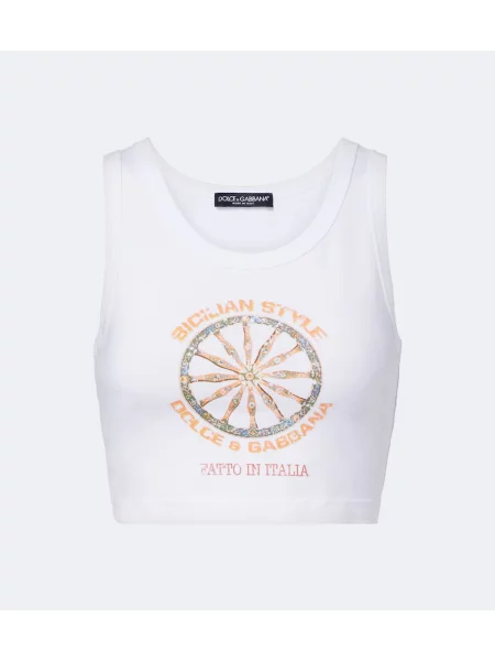 Decupat top Dolce&gabbana alb