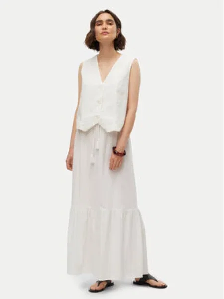 Vero Moda Maxi sukně Pretty Regular Fit bílá