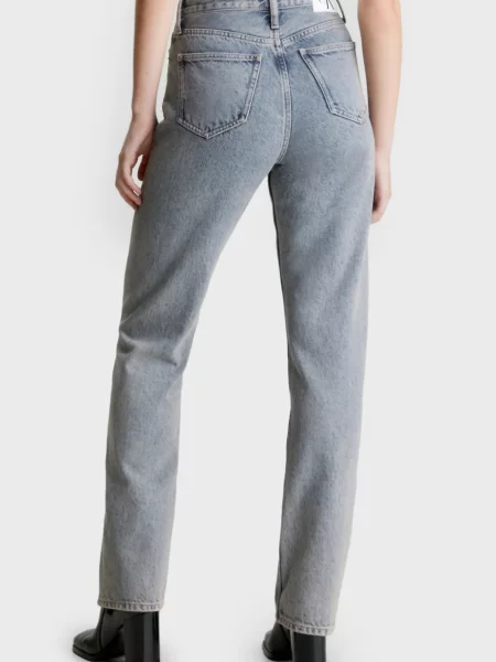Прямі джинси Calvin Klein Jeans з високою посадкою блакитні