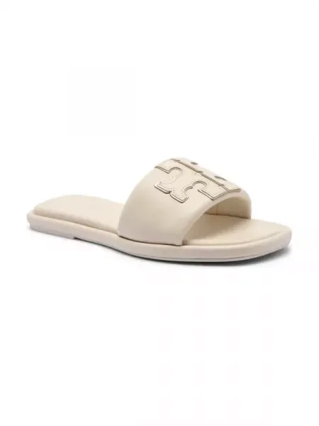 TORY BURCH De piele șlapi DOUBLE T SPORT SLIDE