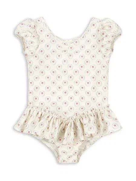 Konges Sløjd Jednodílné dětské plavky MALTI SWIMSUIT GRS béžové