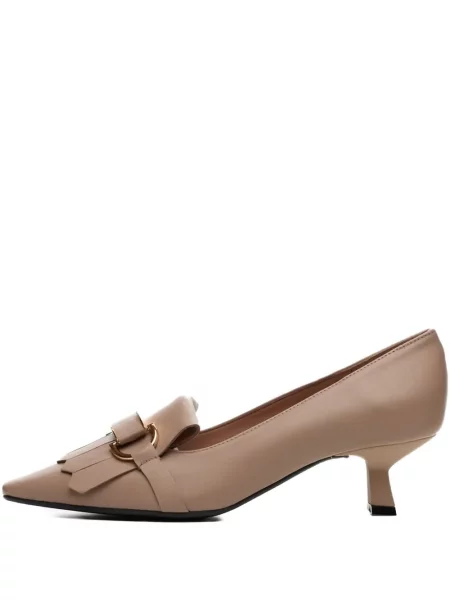 Lodičky Poche Paris s třásněmi hnědé