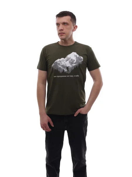 Футболка LUMO хакі віскоза/поліестер