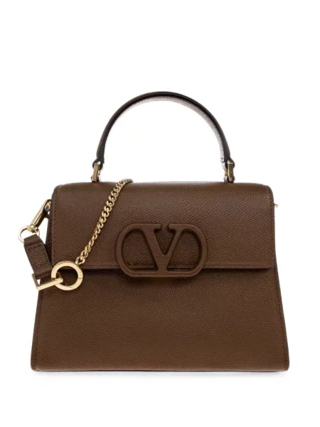 Geantă shopper Valentino Garavani maro