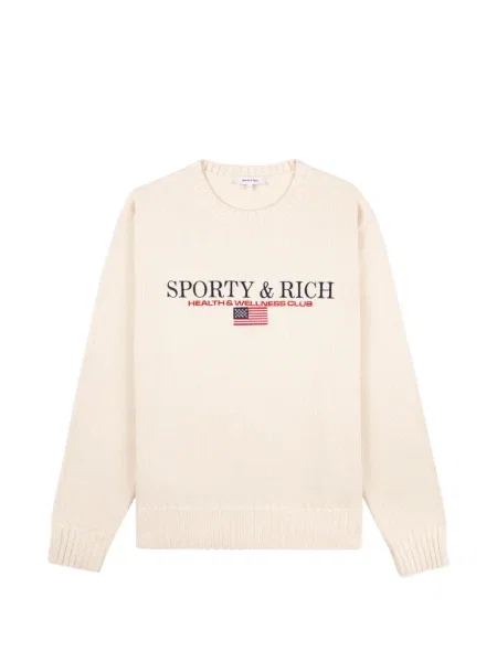 Pulover Sporty & Rich tricotate cu autograf