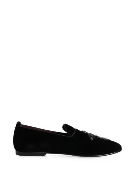 Pantofi loafer Dolce & Gabbana de catifea negru