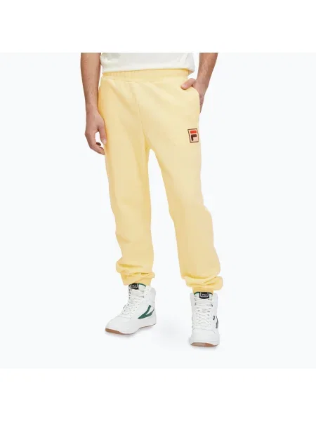 Olcsóbban. Férfi nadrág FILA Lincoln Track french vanilla. Méret: XL sárga