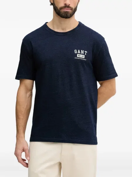 Tricou Gant cu imagine albastru