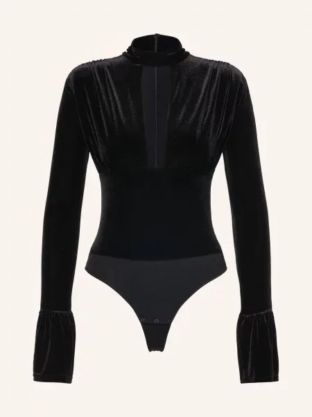 Undress Code String Body Noir Whisper S Výřezem černá