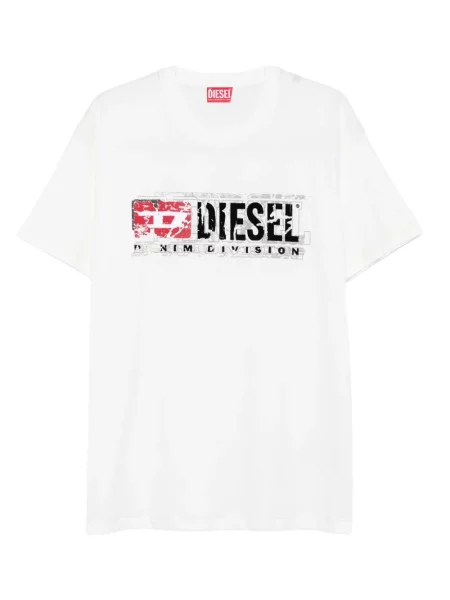 Тениска Diesel с принт бяло