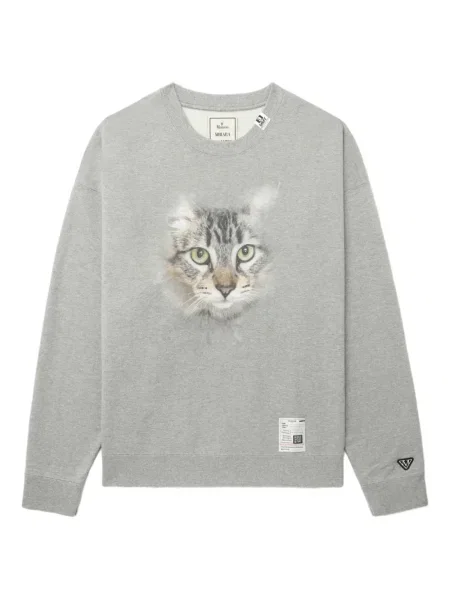 Hanorac crewneck Maison Mihara Yasuhiro cu imagine gri