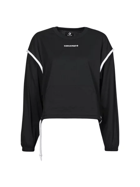Dugo majica Converse sa dugačkim rukavima od jersey crna
