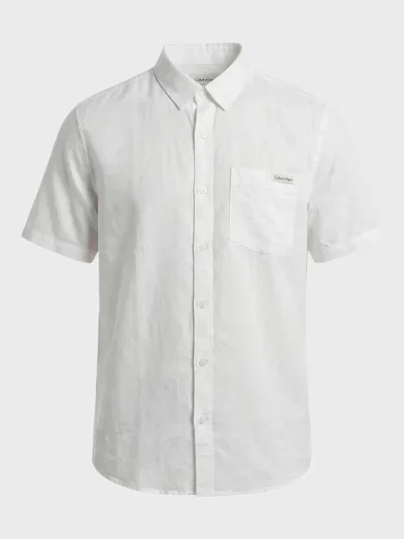 Лляна джинсова сорочка Calvin Klein Jeans біла