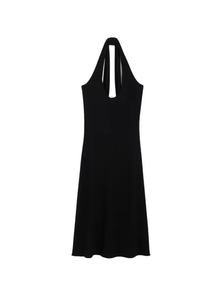 Rochie midi Ami Paris din jerseu cu gât halter negru