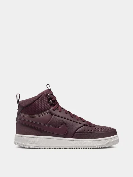NIKE Court Vision Mid Winter Черевики Текстиль бордовий