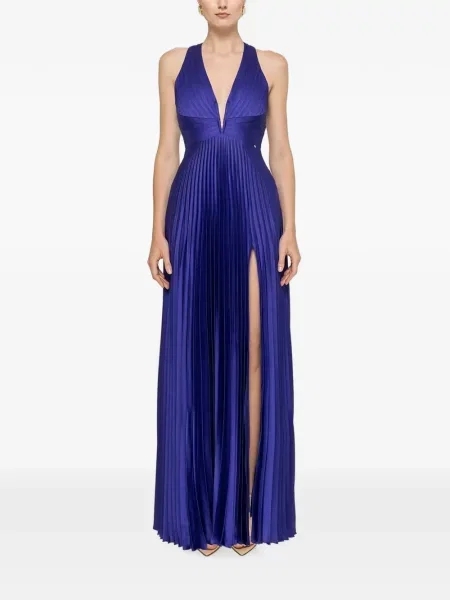 Rochie maxi Nissa din satin violet