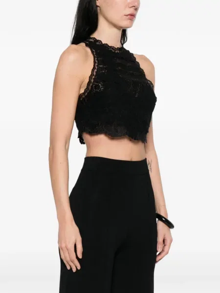 Top Ermanno Scervino cu broderie negru
