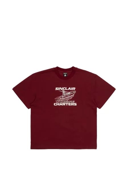 Scurt tricou Sinclair cu imagine cu mâneci scurte roșu