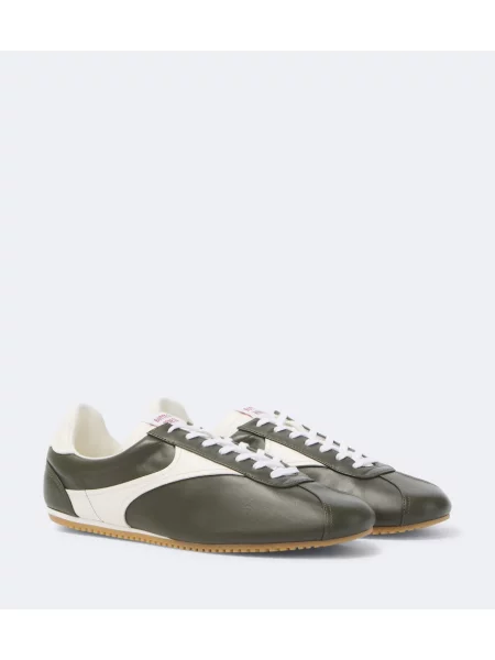 Sneakerși Bottega Veneta din piele verde