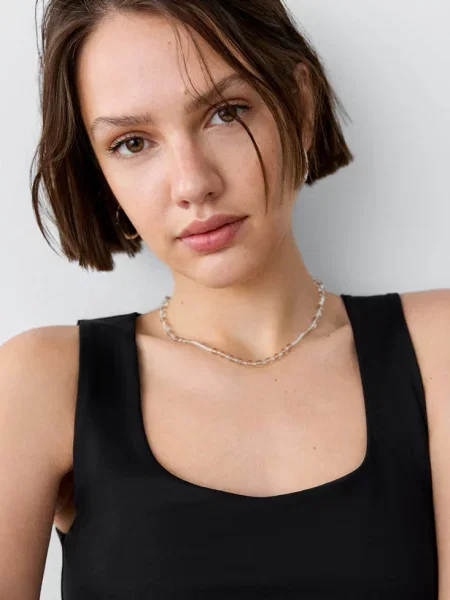 Top Mango Teen czarny