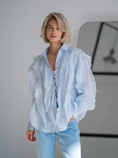 Блузка Emmelie Delage голубая