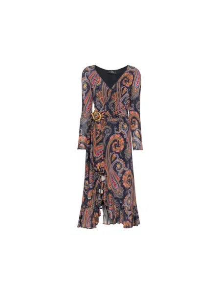 Sukienka midi Etro z wzorem paisley
