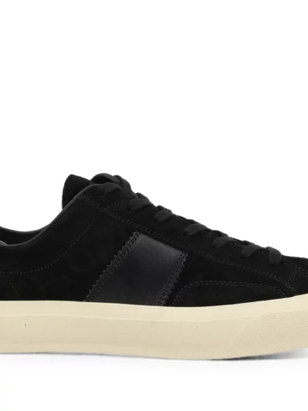 Sneakerși Tom Ford din piele de căprioară negru