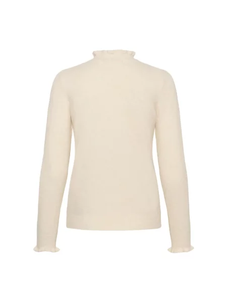 Sweter Inwear wełniany w kolorze melanż elegancki biały