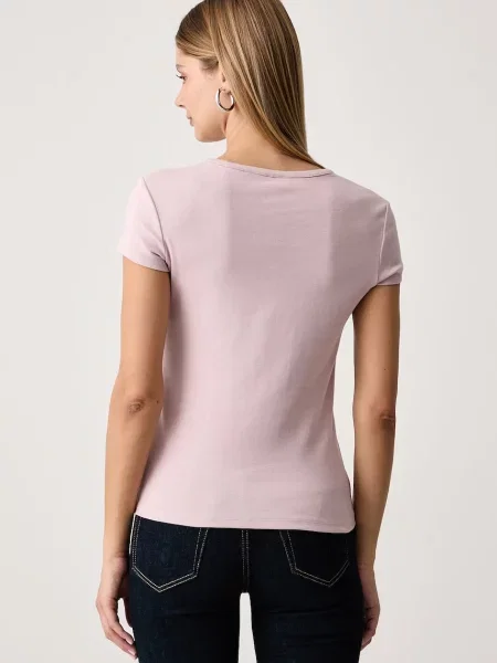 Guess T-shirt z AMALIA różowa