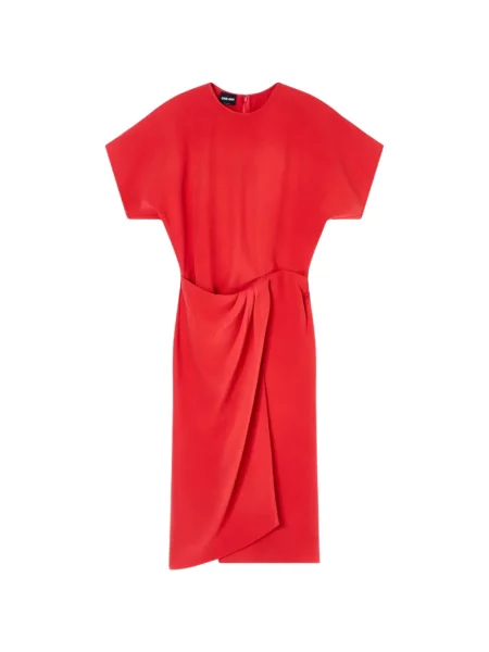 Scurt rochie midi Giorgio Armani drapată roșu