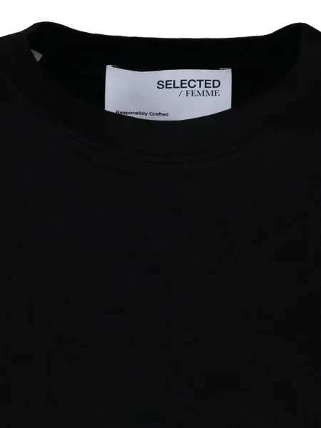 Tricou Selected din jerseu negru