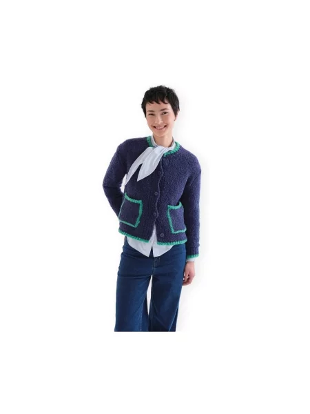 Cardigan Compania Fantastica albastru