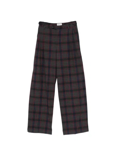 Pantaloni Damson Madder în carouri gri