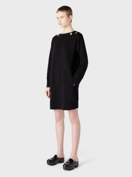 Платье мини Emporio Armani черное