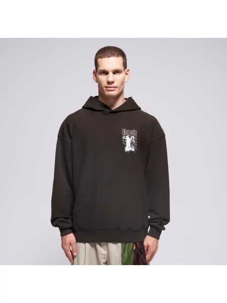 Prosto Bluza Z Kapturem Hoodie Shadow Washed Black czarna