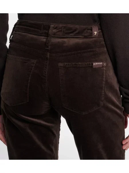 Pantaloni 7 For All Mankind de catifea maro
