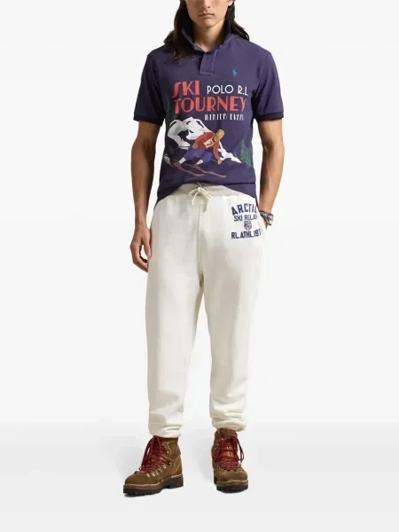 Vunena odgovarati polo majica Polo Ralph Lauren s printom zelena