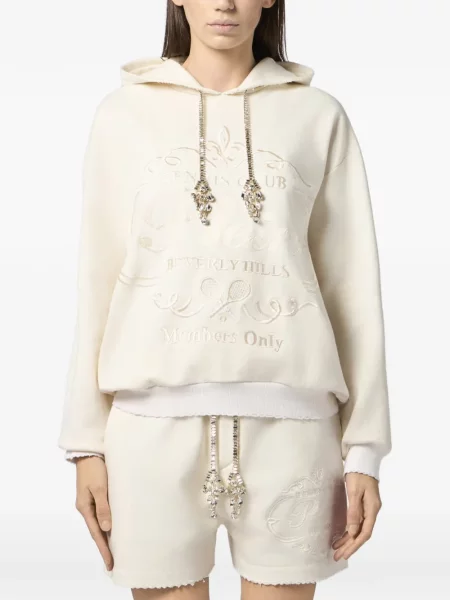 Hanorac cu glugă Philipp Plein cu broderie cu cordon