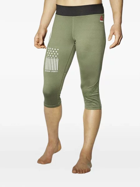Decupat leggings Reebok cu imagine verde