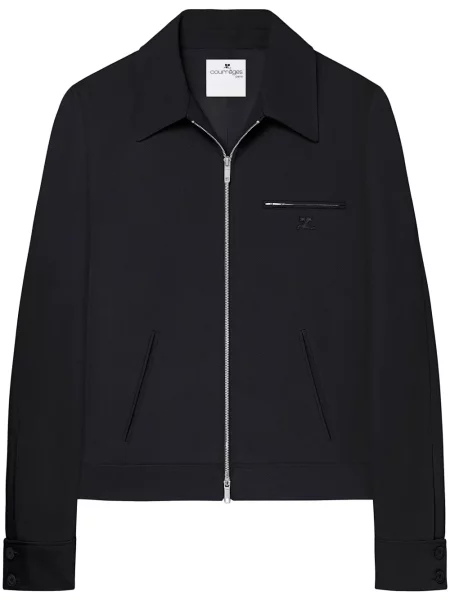 Geacă Courreges din țesătură twill negru