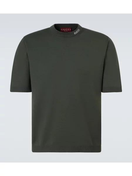Tricou Gucci de mătase verde