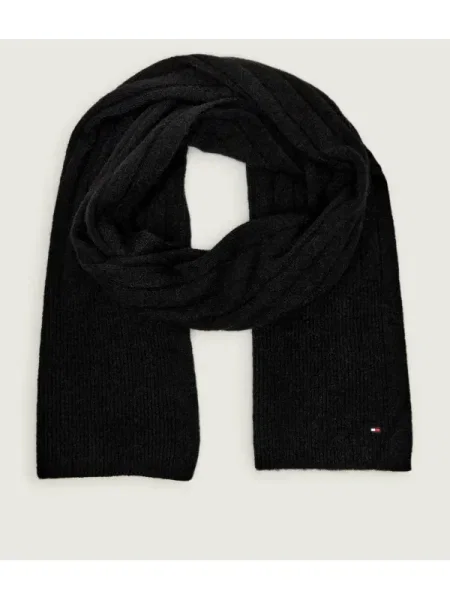 Tommy Hilfiger Șal cu adaos de lână negru
