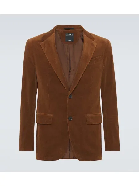 Sacou Zegna de catifea cord maro