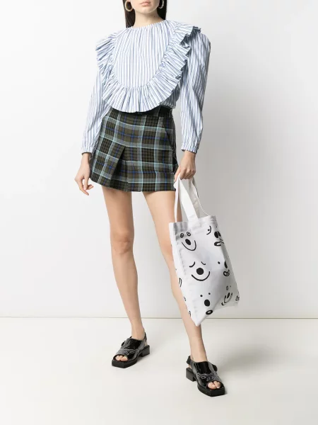 Geantă shopper 10 Corso Como cu imagine alb